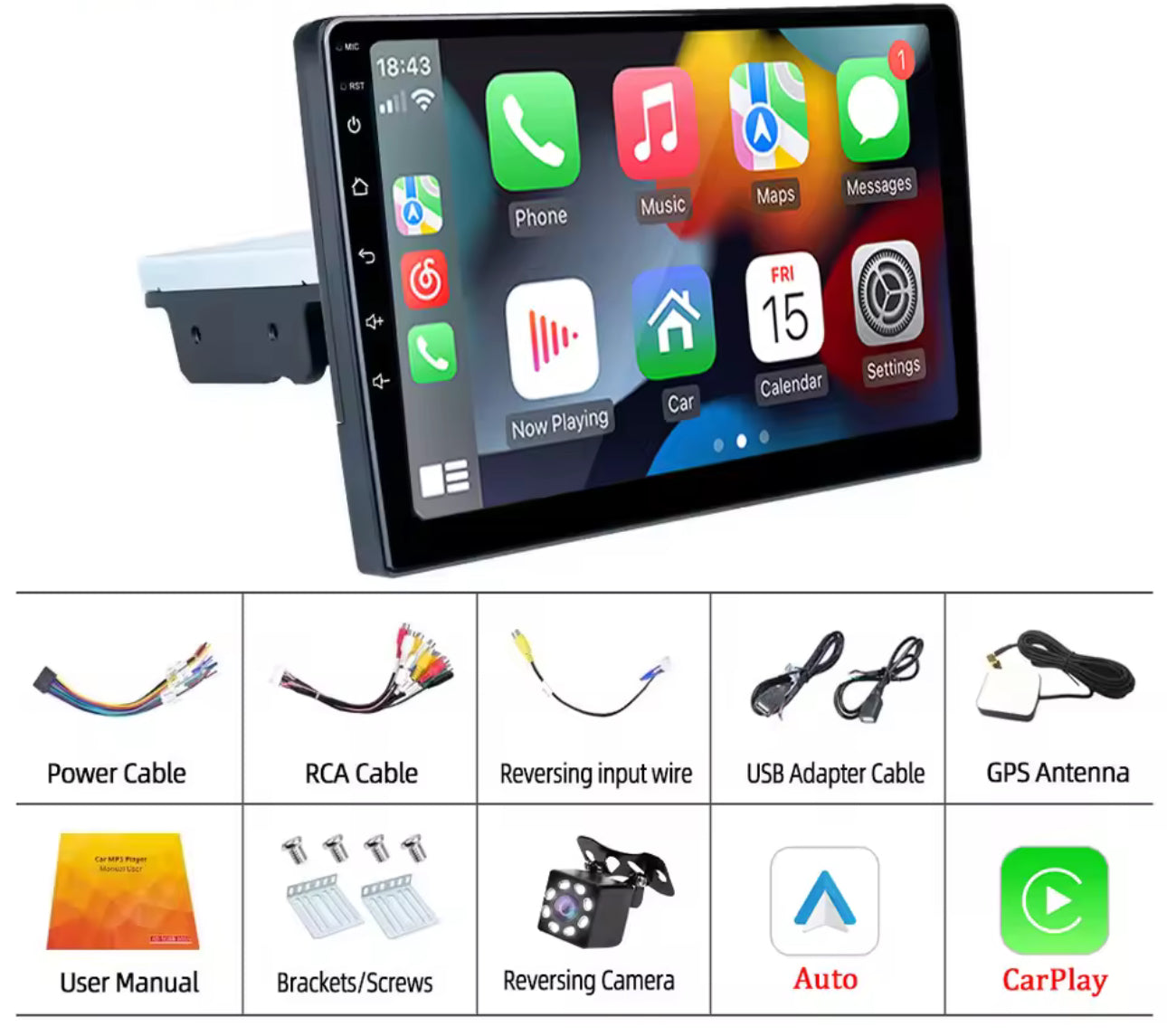 Autoradio 1 DIN 9 pollici (2gb+32gb)