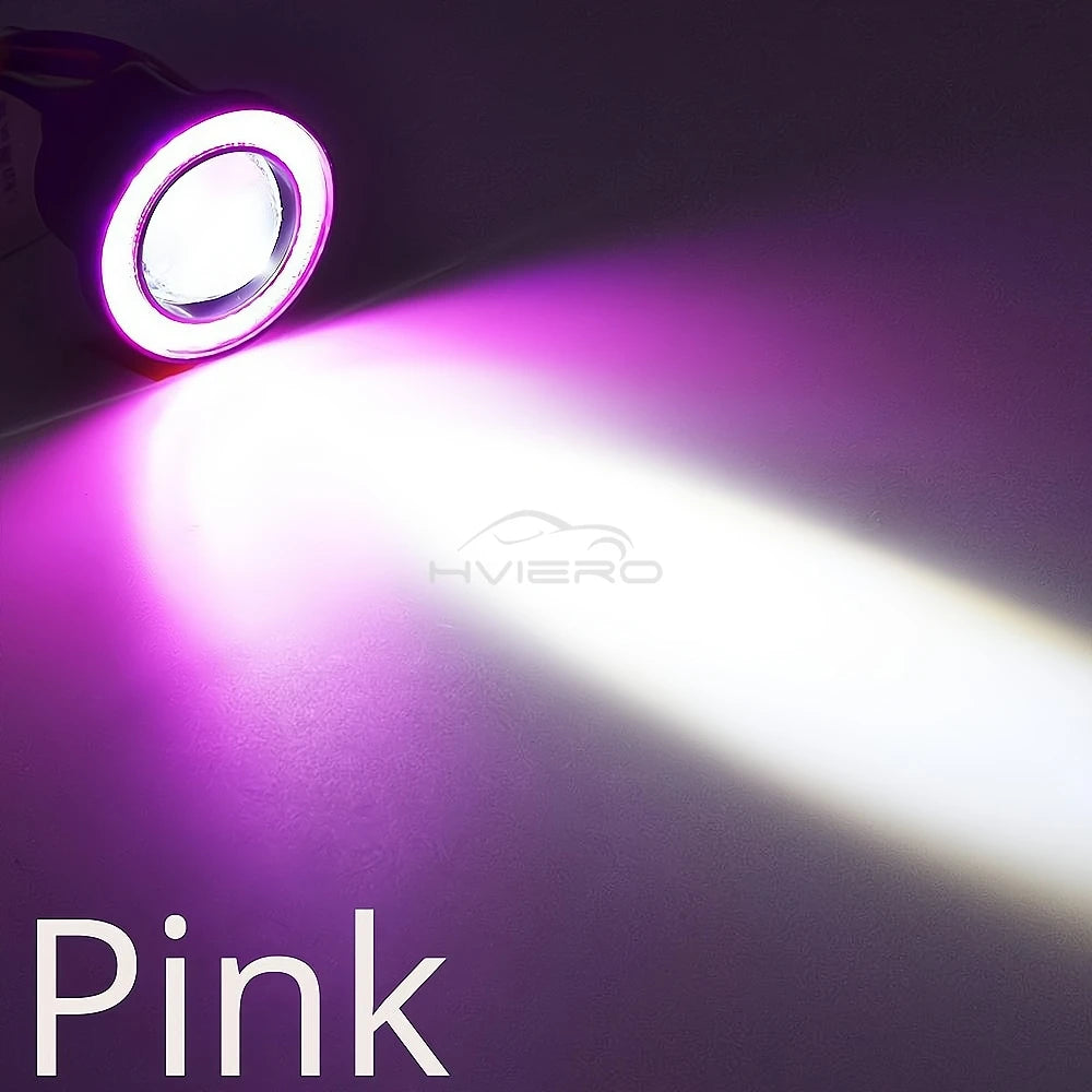 Set 2 Pezzi Fendinebbia LED COB Angel Eyes per Auto Luce diurna DRL – Impermeabile – 64mm / 76mm / 89mm – 12V – Universale