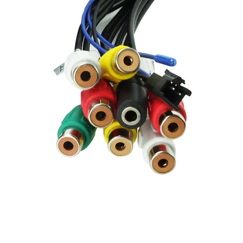 MEKEDE Cavo RCA Audio Video 20 Pin con WIFI/4G SIM AUX Microfono Accessorio universale per autoradio Android, adattatore cavo