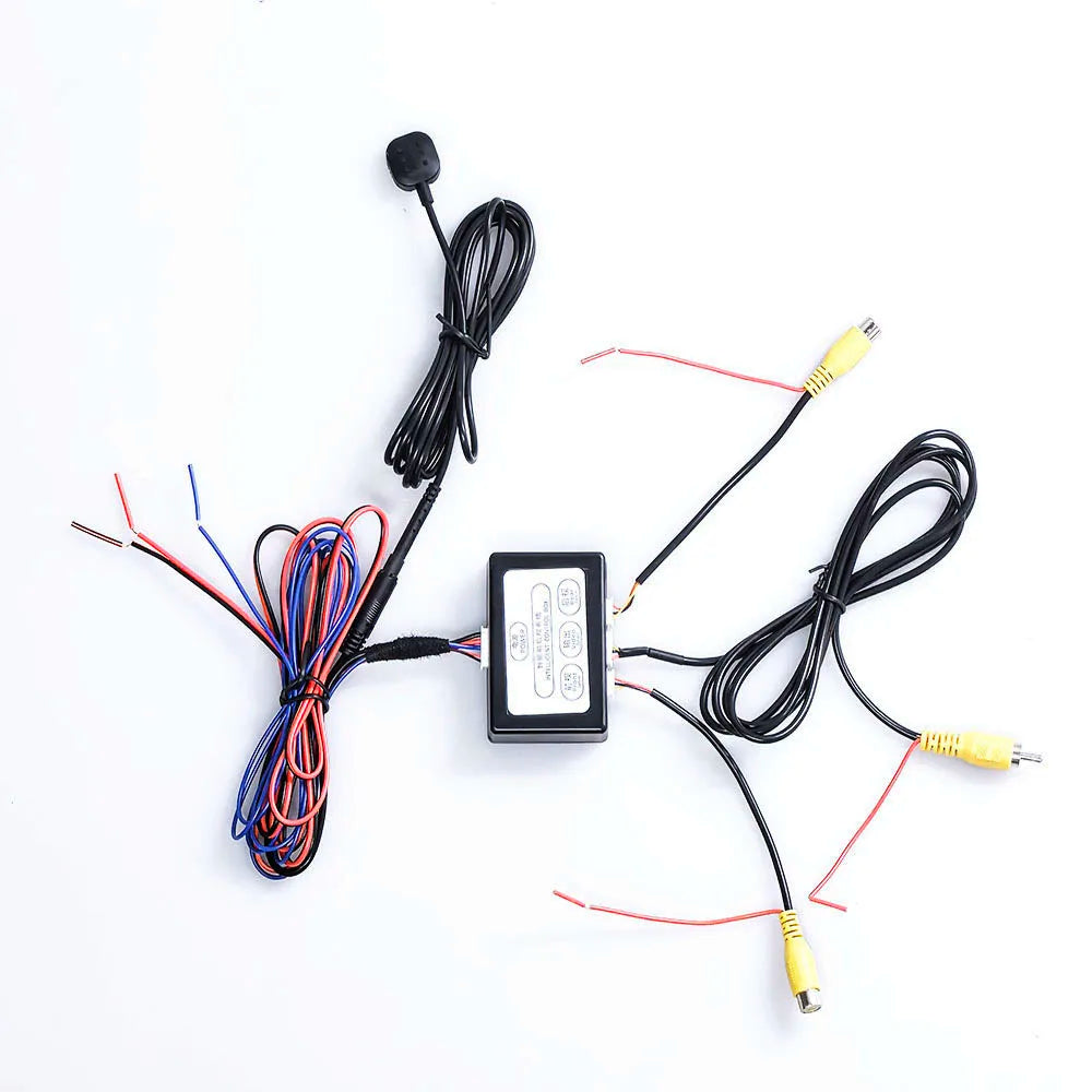 Convertitore di canali video per telecamera di parcheggio per auto, commutazione automatica, vista anteriore/vista laterale/vista posteriore, scatola di controllo per vista posteriore con manuale