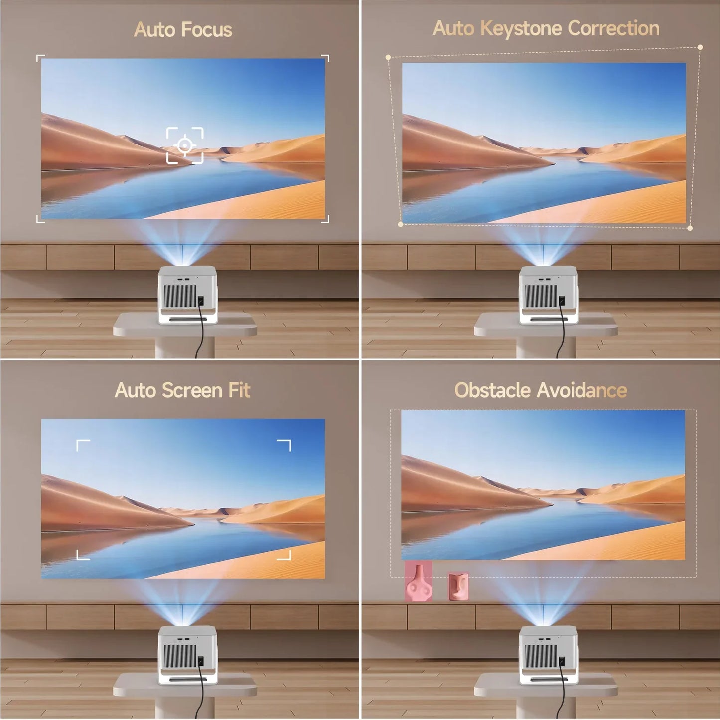 Proiettore Magcubic HY350Max Autofocus: Android 14, 4K, 900 ANSI Lumen, Nativo 1080P (Supporto 8K), WiFi 6, BT 5.4, 16GB, Allwinner H726, Portatile