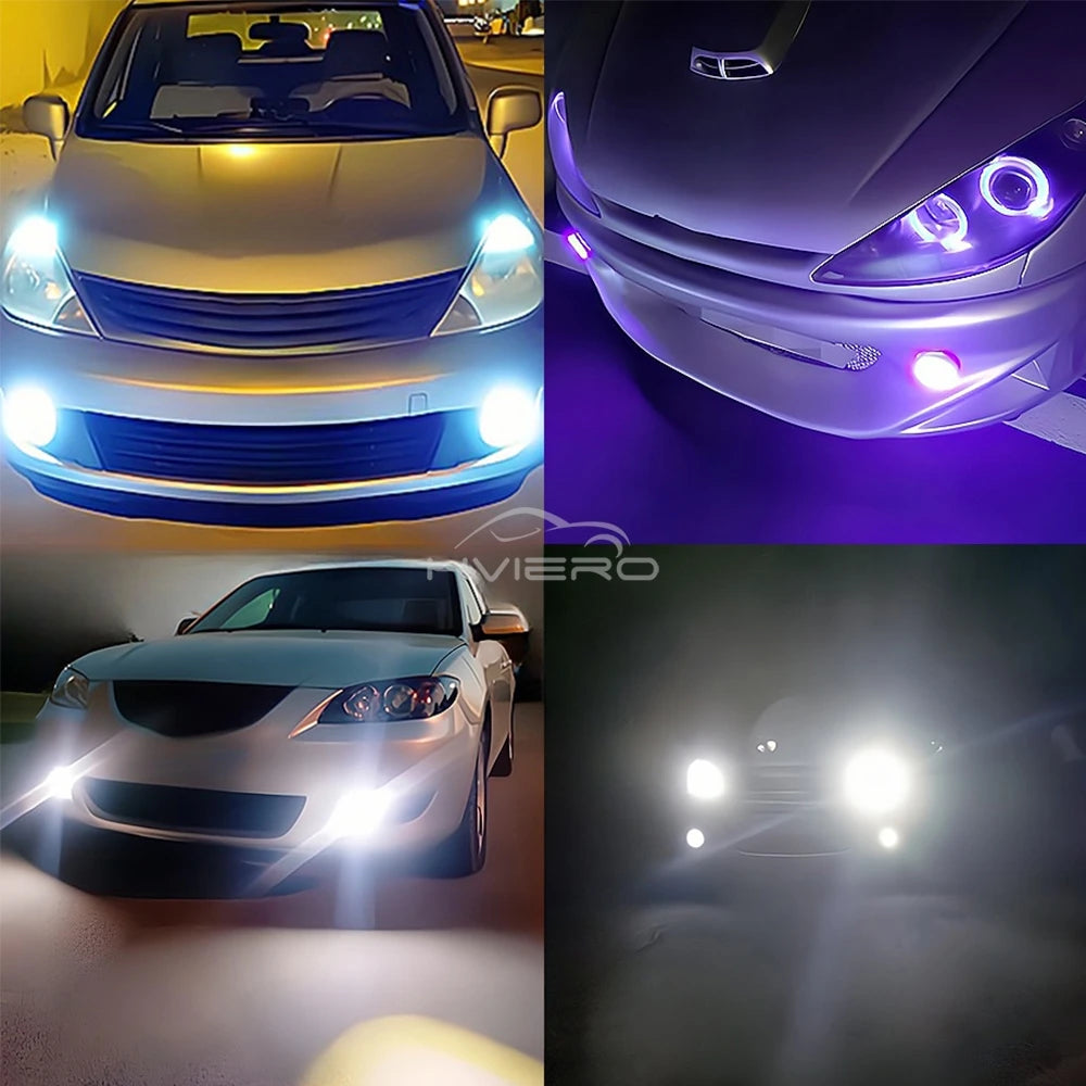 Set 2 Pezzi Fendinebbia LED COB Angel Eyes per Auto Luce diurna DRL – Impermeabile – 64mm / 76mm / 89mm – 12V – Universale