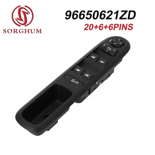 Interruttore Alzavetri Elettrico Comando Principale Sinistro (Lato Guida) Per Peugeot 3008 / 5008 Hatchback e Wagon – Codice: 96650621ZD