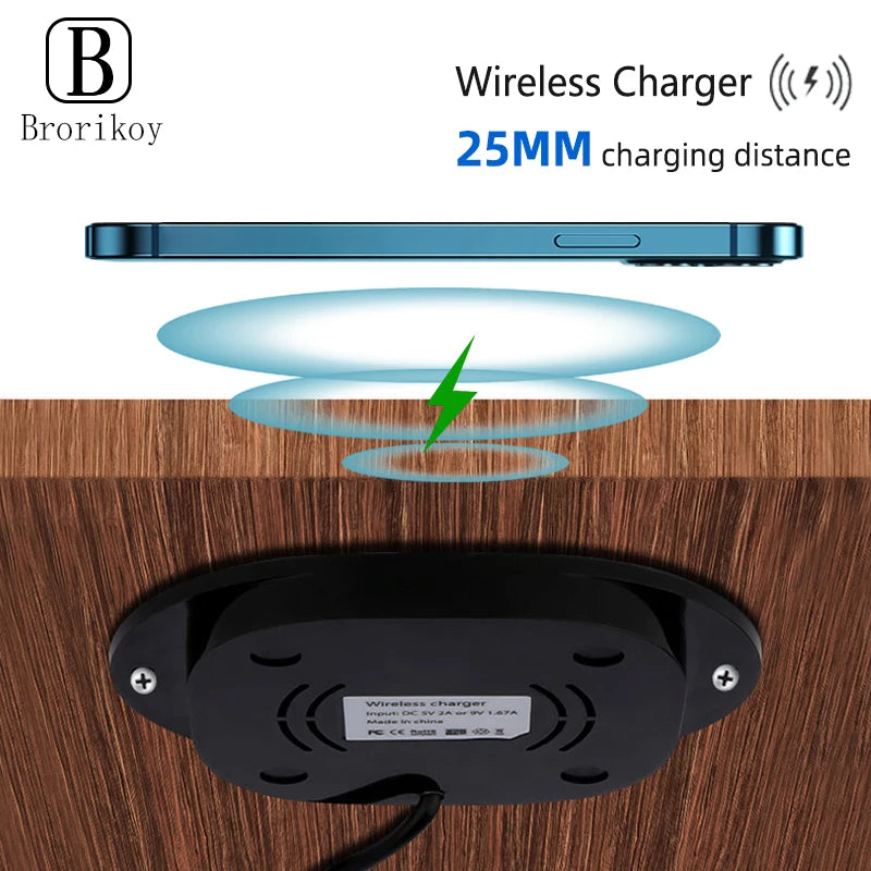 Caricabatterie Wireless Invisibile a Lunga Distanza (fino a 25 mm)