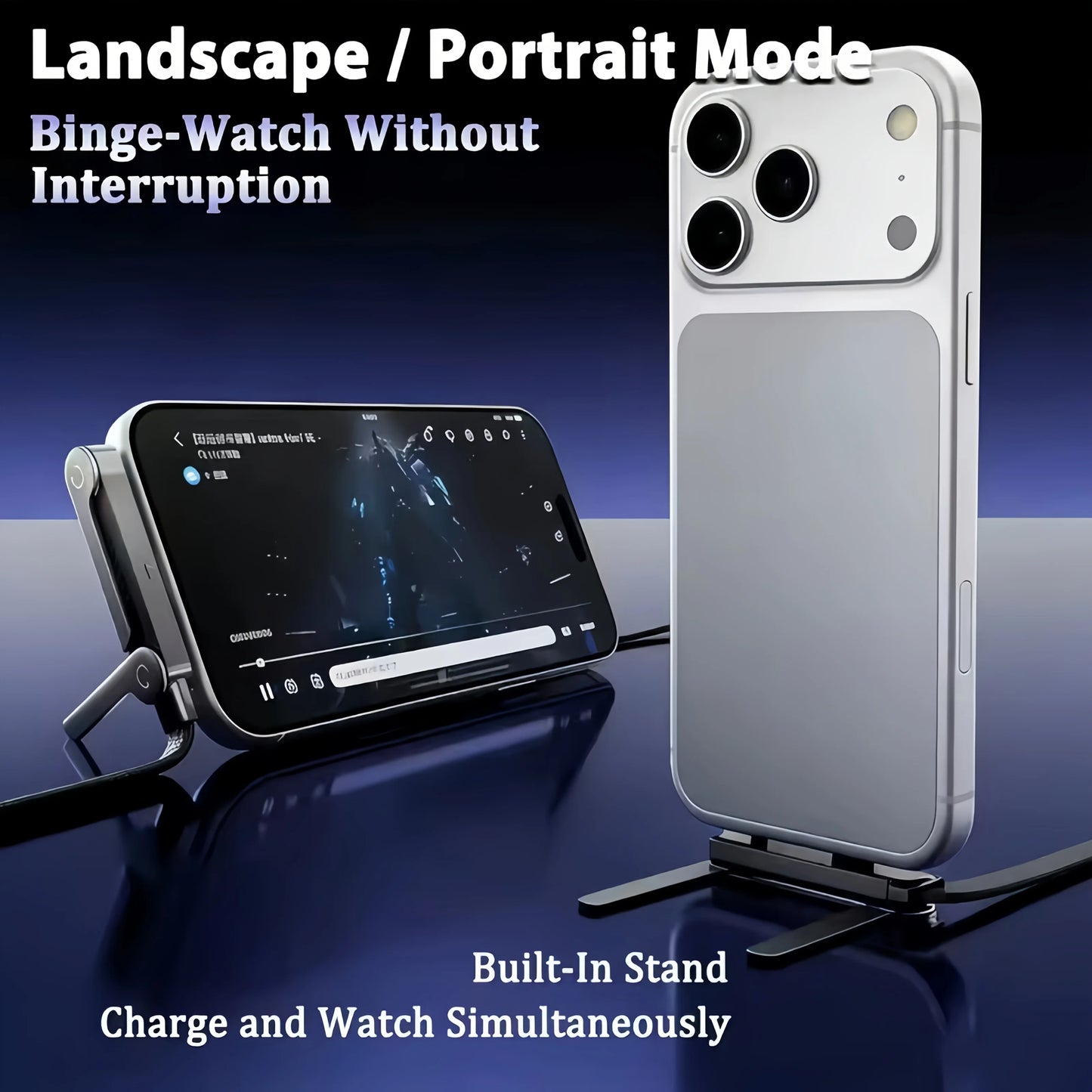 Cavo di Ricarica Pieghevole con Supporto Integrato: Ricarica Ultra-Rapida 240W e Trasmissione Dati per Smartphone e Tablet