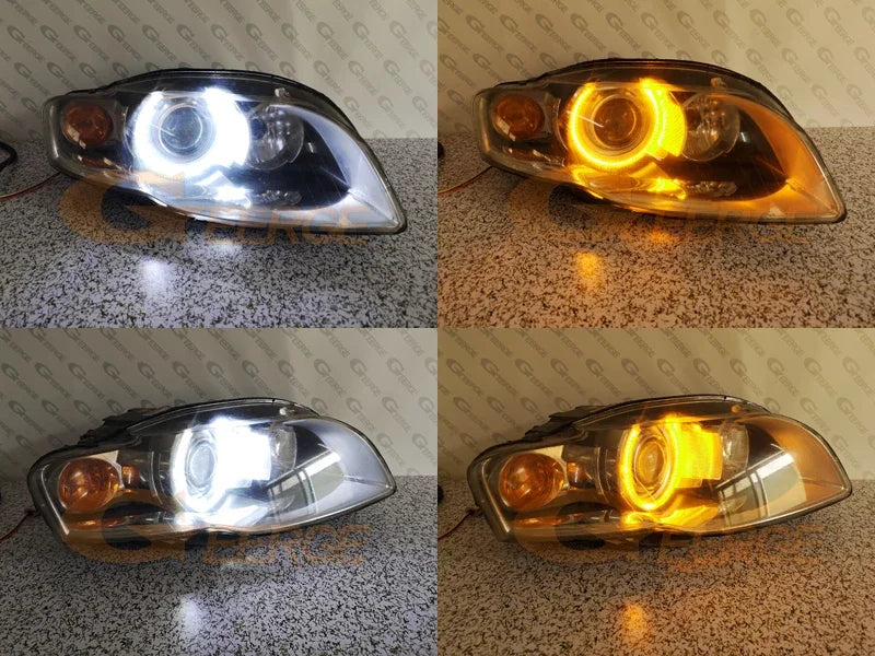 Kit di indicatori di direzione Angel Eyes a LED SMD con anelli Halo per Audi A3 A4 S4 RS4 B7 Ultra Bright A/W Switchback Day Light