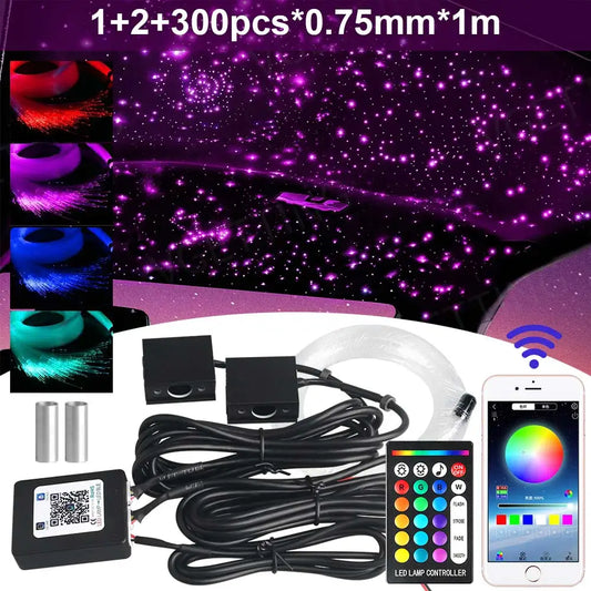 Luce Stellare per Tetto Auto RGBW - Controllo APP - Cielo Stellato a Fibre Ottiche per Auto o Casa